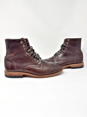 Oak Street Bootmakers Trench Boot Handmade Brown Chromexcel Size 8